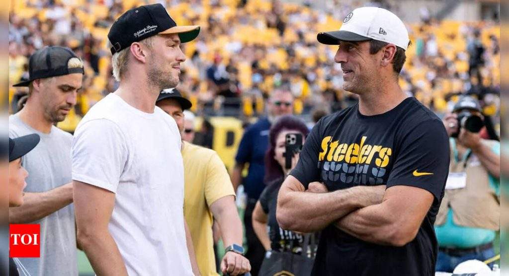 Nicholas Hoult Cheers for Europe at NFL Game; Meets Aaron Rodgers