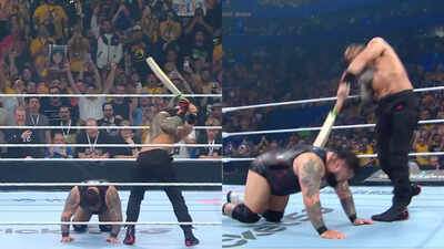 Unprecedented! WWE superstar Roman Reigns executes cricket-like move, hits opponent out of ring - Watch