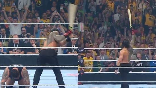 Roman Reigns Channels Steve Smith in Epic Crown Jewel Bat Beatdown!